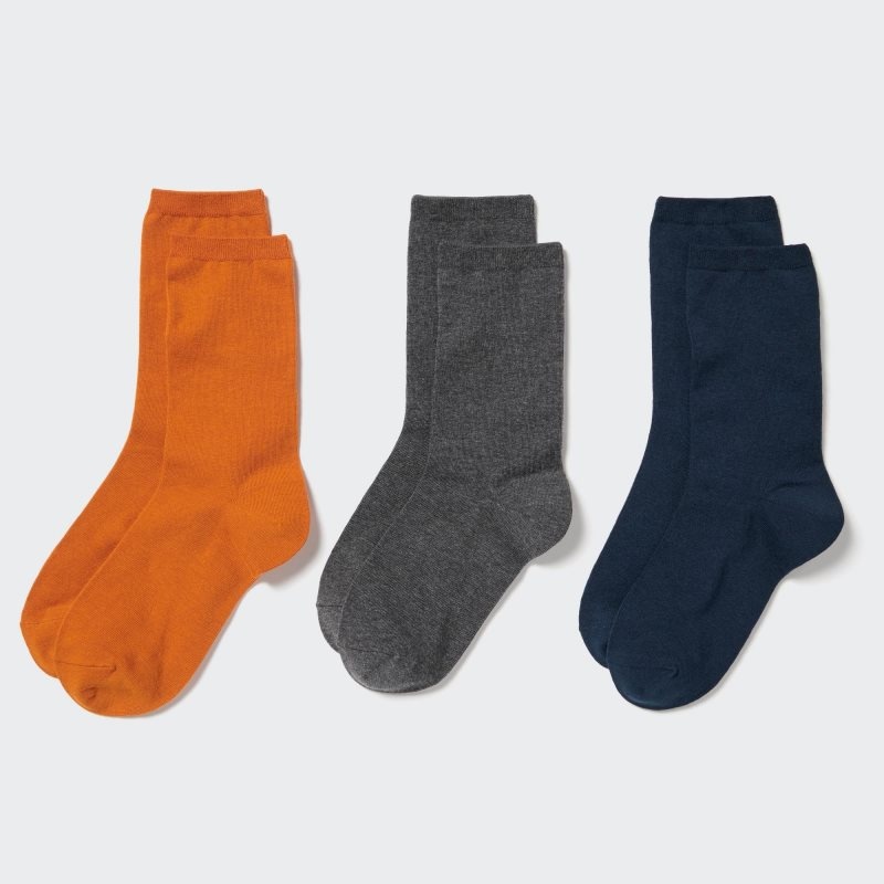 Orange Women Uniqlo Socks (3 Pairs) Socks | USA RDOVX-7536