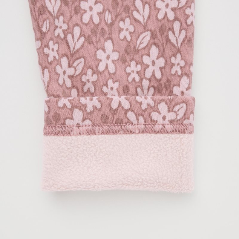 Pink Baby Uniqlo Fleece (Flower) Leggings | USA XHDLF-9726