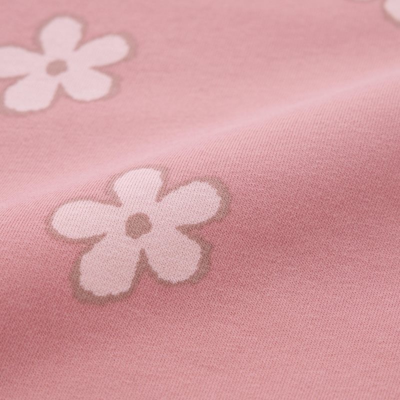 Pink Baby Uniqlo Fleece Pullover (Flower) Sweatshirt | USA XSJUO-4095