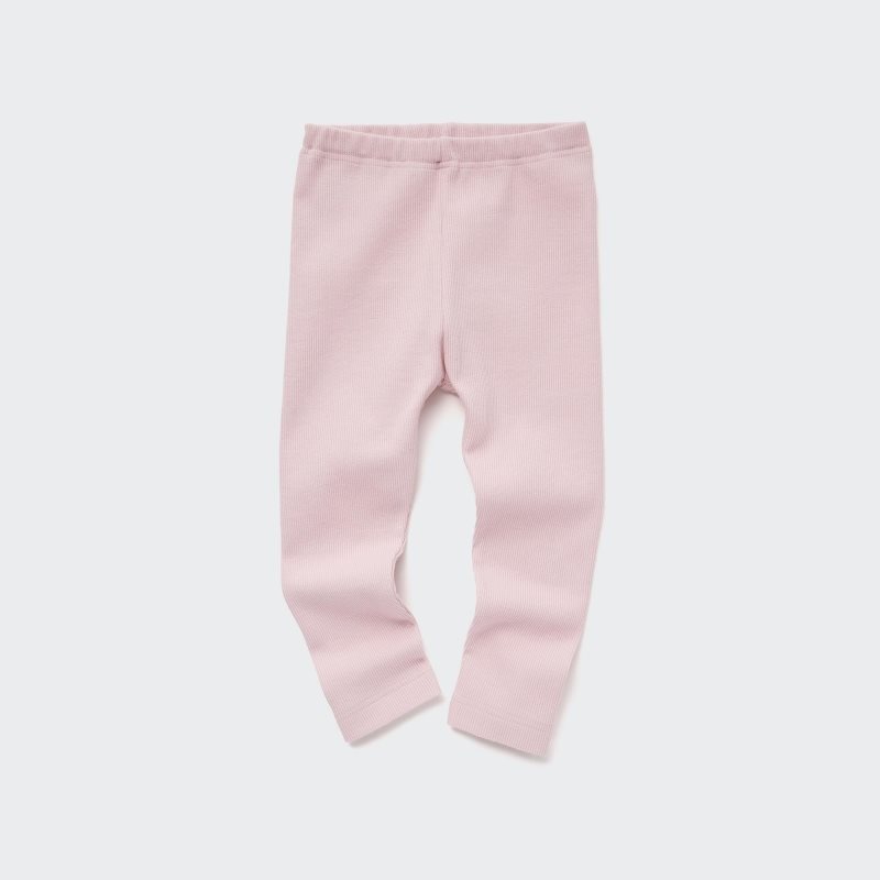 Pink Baby Uniqlo Ribbed Leggings | USA YODAN-4768