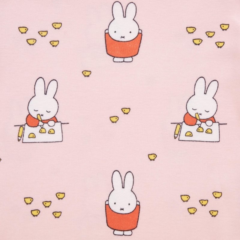 Pink Baby Uniqlo The Picture Book Long-sleeve (Open Front) (Miffy And The New Baby) Bodysuit | USA DJNTQ-5380