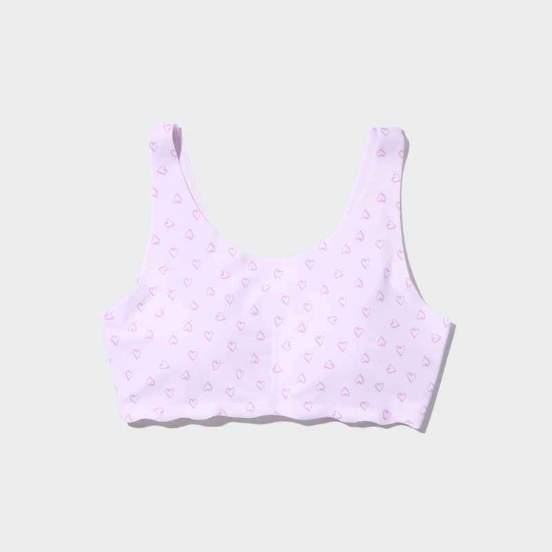 Pink Kids Uniqlo Airism (Hearts) Bras | USA JNMFS-3925