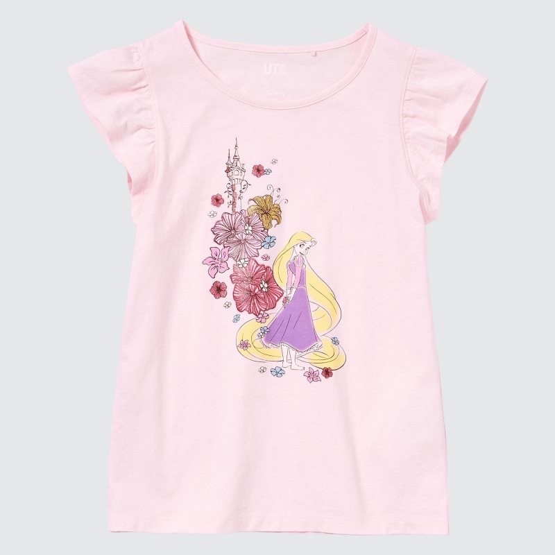 Pink Kids Uniqlo Disney Heroines Ut (Short-sleeve Graphic) T Shirts | USA XJMCW-3871