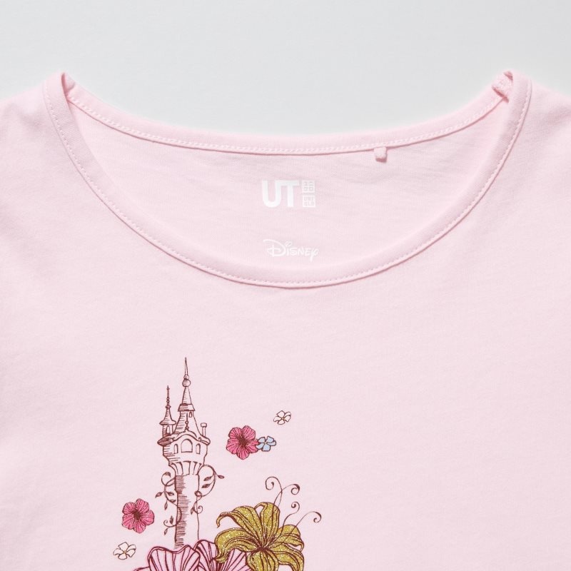 Pink Kids Uniqlo Disney Heroines Ut (Short-sleeve Graphic) T Shirts | USA XJMCW-3871