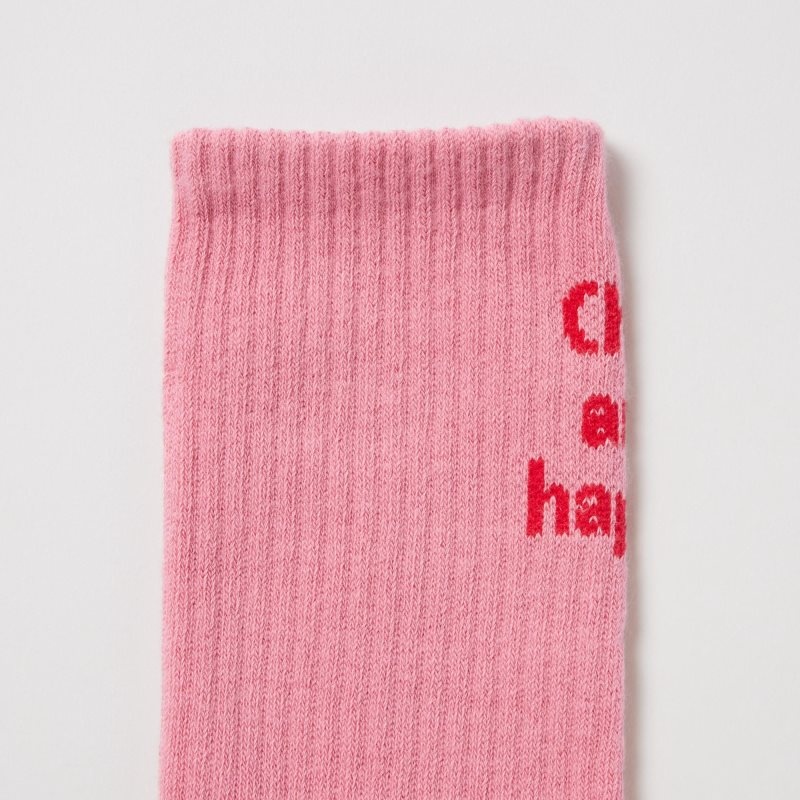 Pink Kids Uniqlo Regular (3 Pairs) Socks | USA JGOYX-2681