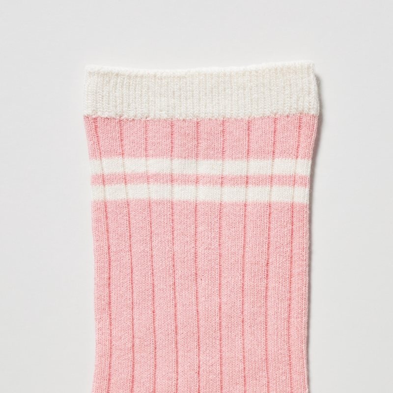 Pink Kids Uniqlo Regular (3 Pairs) Socks | USA JGOYX-2681