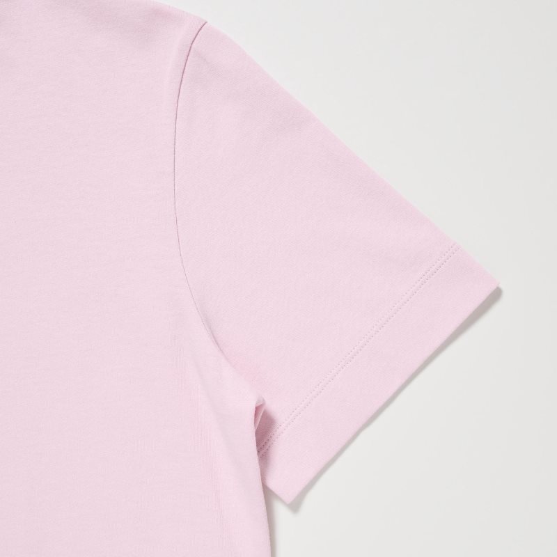 Pink Women Uniqlo Cropped Relaxed Short-sleeve Polo Shirts | USA XUWPG-3740