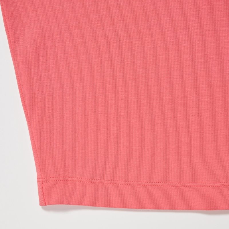 Pink Women Uniqlo Cropped Skipper Short-sleeve Polo Shirts | USA YDIFS-9104