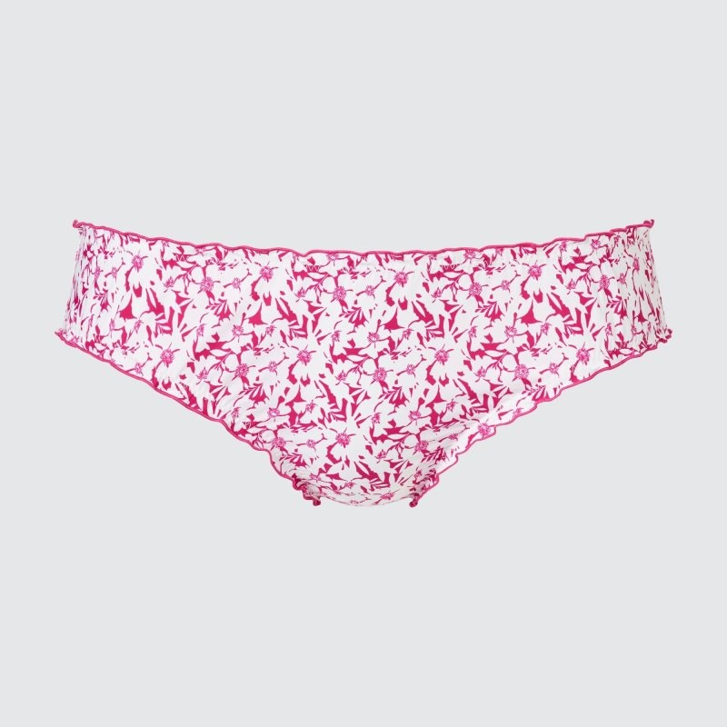 Pink Women Uniqlo Frilled Mid-rise Underwear | USA SPXAK-8169