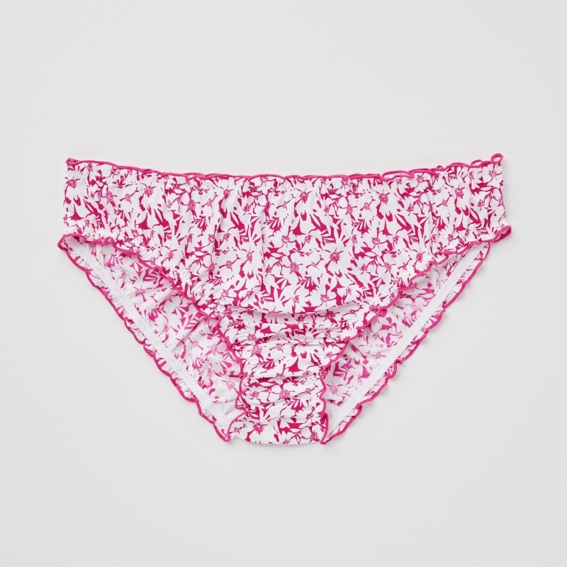 Pink Women Uniqlo Frilled Mid-rise Underwear | USA SPXAK-8169