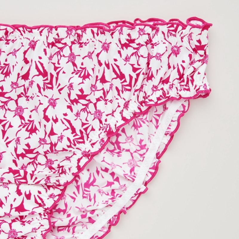 Pink Women Uniqlo Frilled Mid-rise Underwear | USA SPXAK-8169