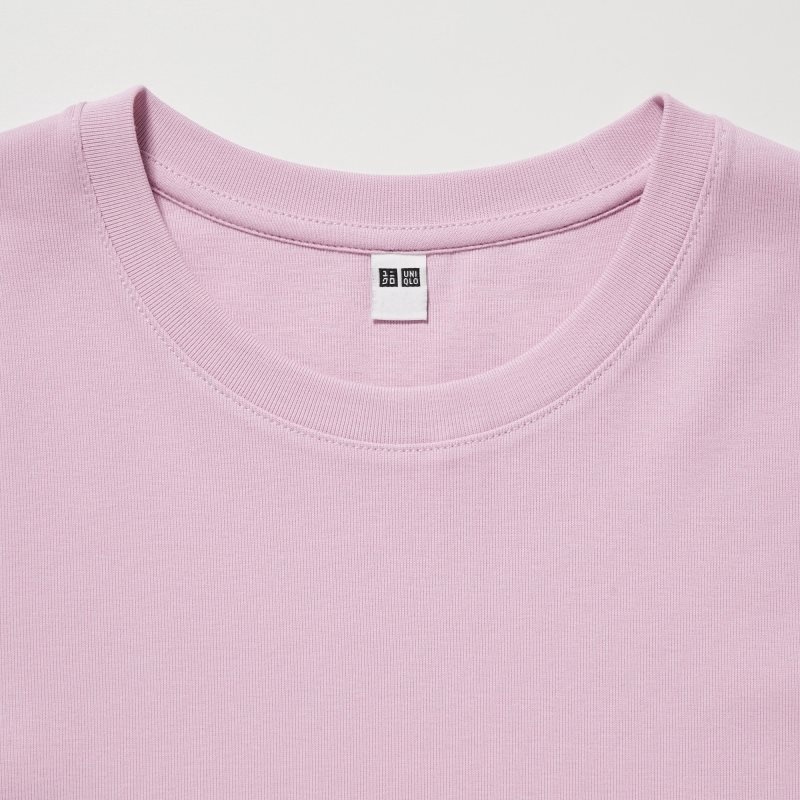 Pink Women Uniqlo Mini Short-sleeve T Shirts | USA HAUBT-6742