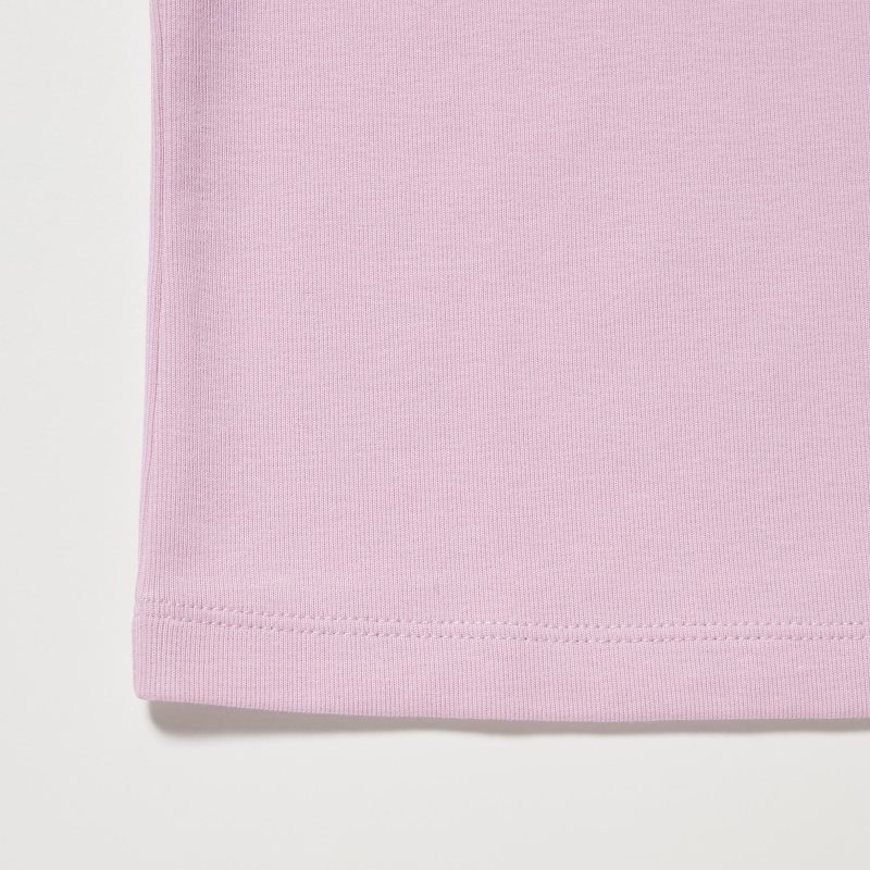 Pink Women Uniqlo Mini Short-sleeve T Shirts | USA HAUBT-6742