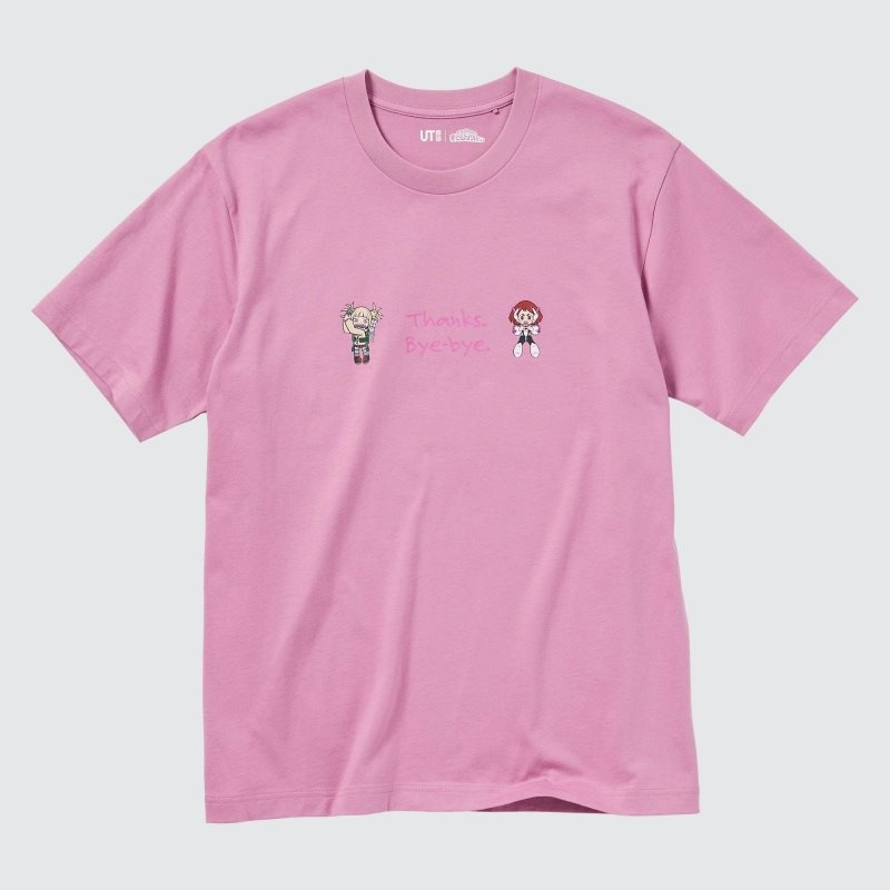 Pink Women Uniqlo My Hero Academia Ut (Short-sleeve Graphic) T Shirts | USA QYUCW-5129