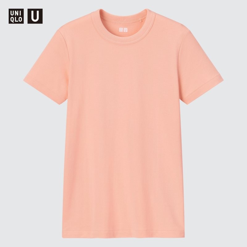 Pink Women Uniqlo U Crew Neck Short-sleeve T Shirts | USA HUYVS-3591