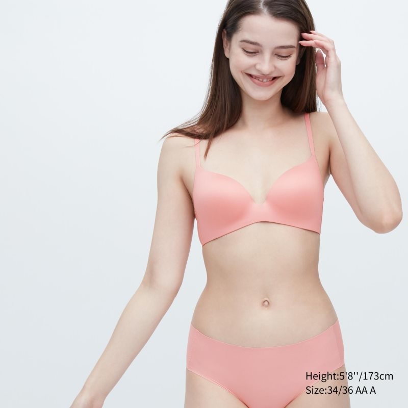 Pink Women Uniqlo Wireless (3d Hold, New Sizing) Bras | USA BOGHE-2691