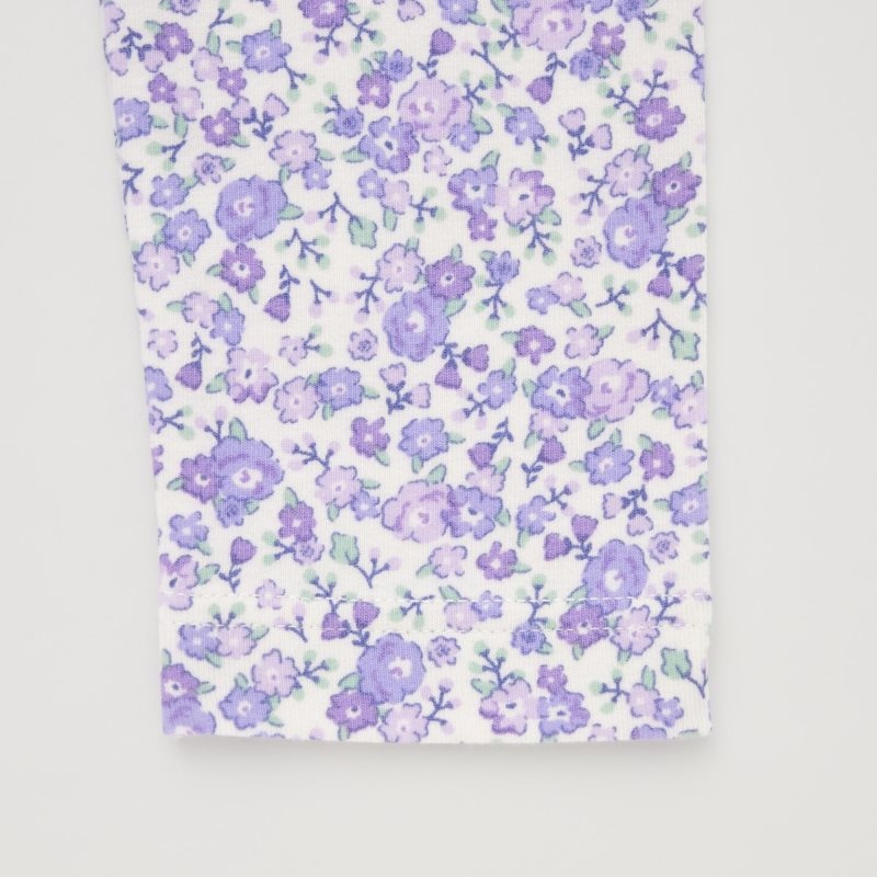 Purple Baby Uniqlo Full-length (Flower Print) Leggings | USA HCIDL-8651