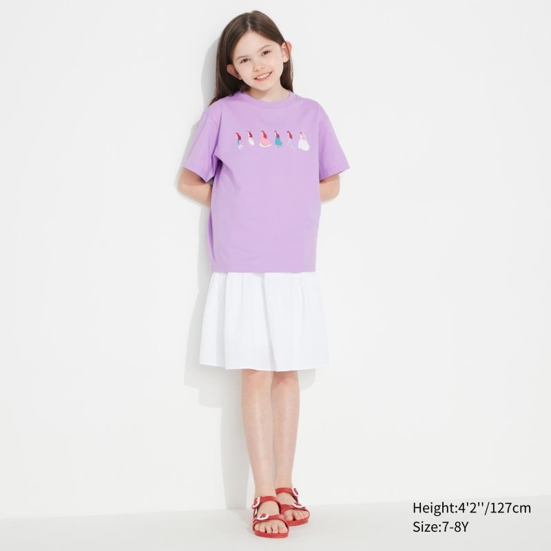 Purple Kids Uniqlo Utgp2023: Magic For All Ut (Short-sleeve Graphic) (Juri Hosoi) T Shirts | USA QUEXM-3057