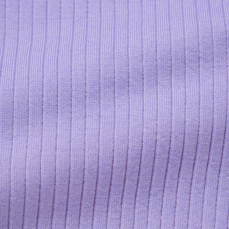 Purple Women Uniqlo Extra Fine Merino Ribbed Half-sleeve Short Sweaters | USA NJFDK-9403