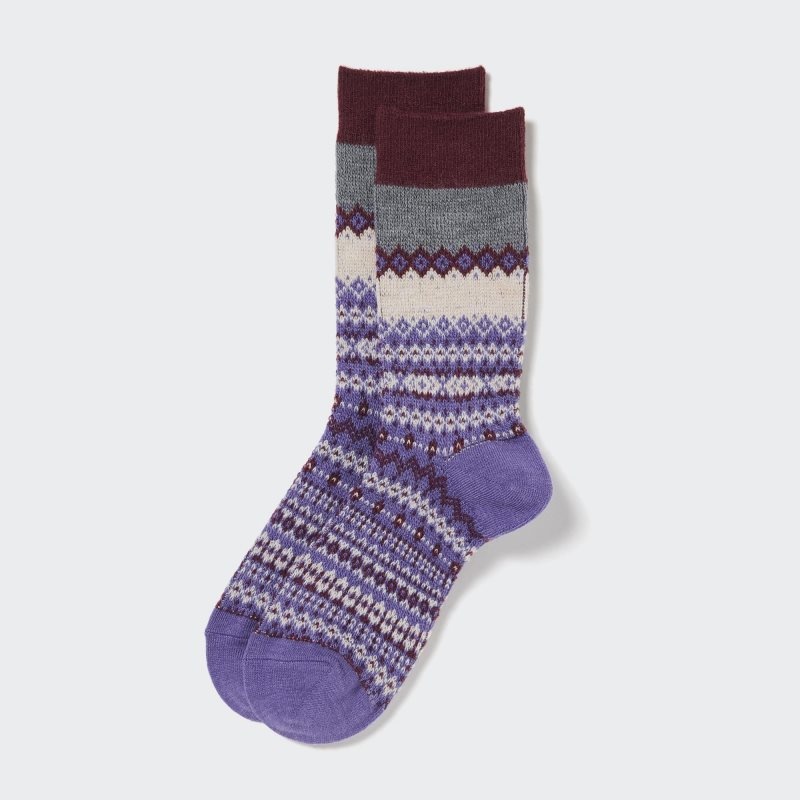 Purple Women Uniqlo Heattech Socks | USA JWLZM-6920