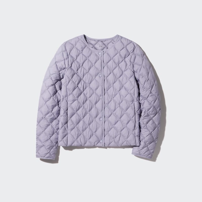 Purple Women Uniqlo Pufftech Quilted (Warm Padded) Jackets | USA NXRYT-0957