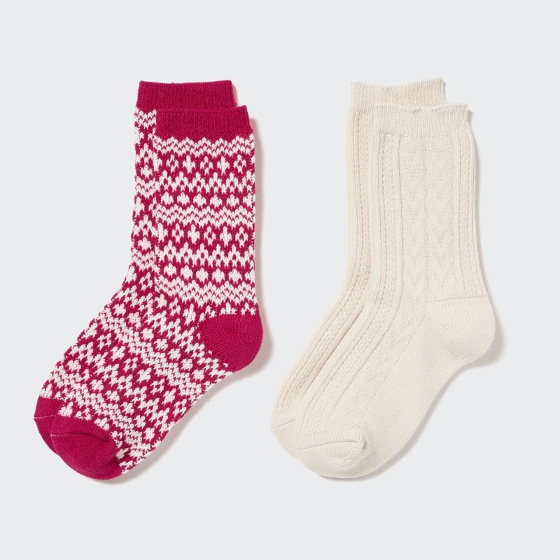 Red Kids Uniqlo Heattech (2 Pairs) Socks | USA BYEKN-3078