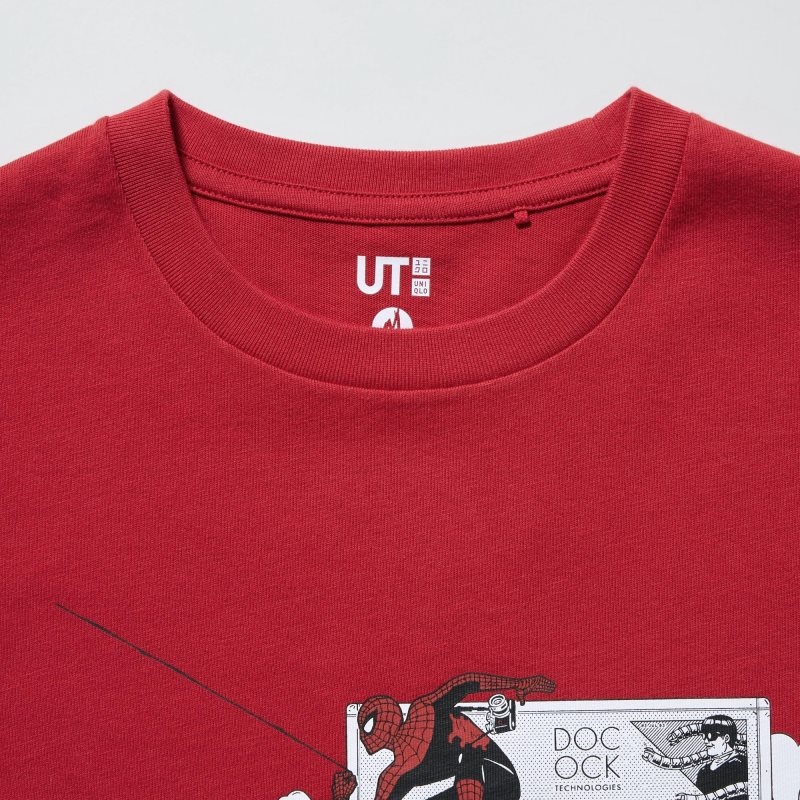 Red Kids Uniqlo Marvel Art Collection By Mondo Ut (Short Sleeve Graphic) T Shirts | USA YKBTX-2578