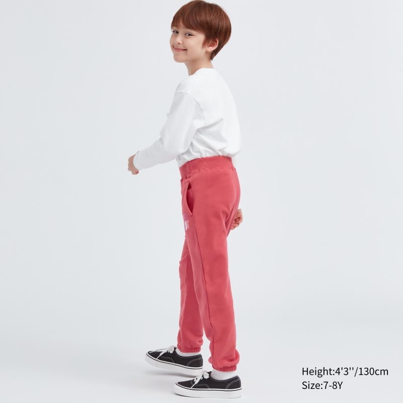 Red Kids Uniqlo Ultra Stretch Graphic Sweatpants | USA AFQCZ-8105