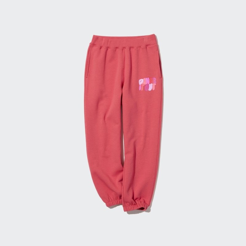 Red Kids Uniqlo Ultra Stretch Graphic Sweatpants | USA AFQCZ-8105