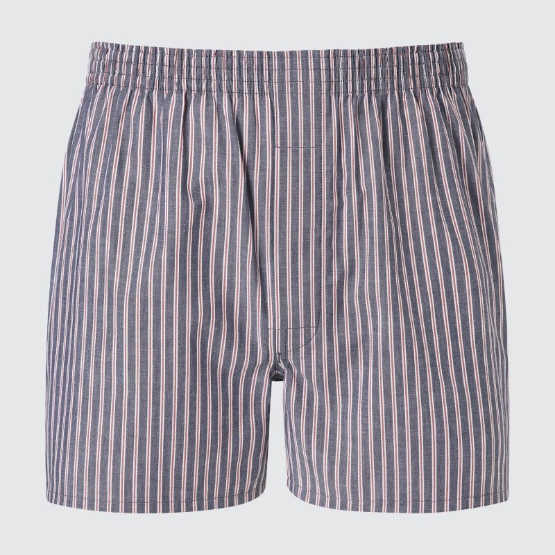 Red Men Uniqlo Woven Striped Trunks | USA QEBOL-4750