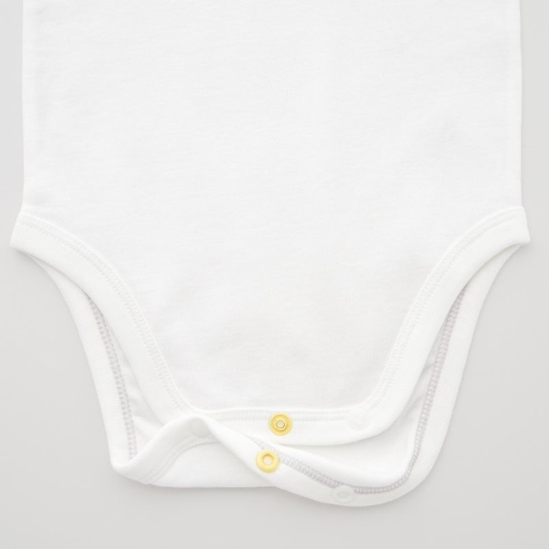 White Baby Uniqlo Long-sleeve Bodysuit | USA SNMQD-3428