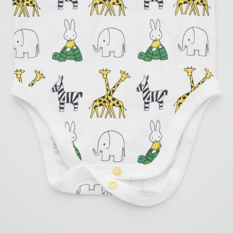 White Baby Uniqlo The Picture Book Long-sleeve (Miffy At The Zoo) Bodysuit | USA KOGVI-6423