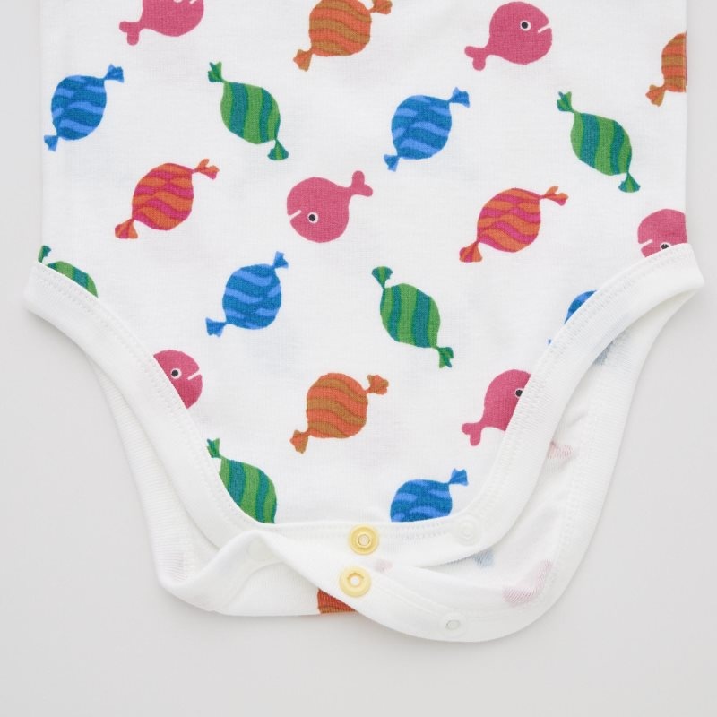 White Baby Uniqlo The Picture Book Long-sleeve (Where's The Fish?) Bodysuit | USA LCFRT-4932