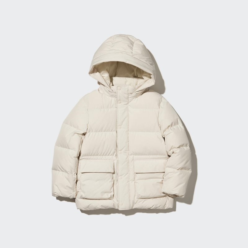 White Kids Uniqlo Down Parka | USA IEKJZ-7584