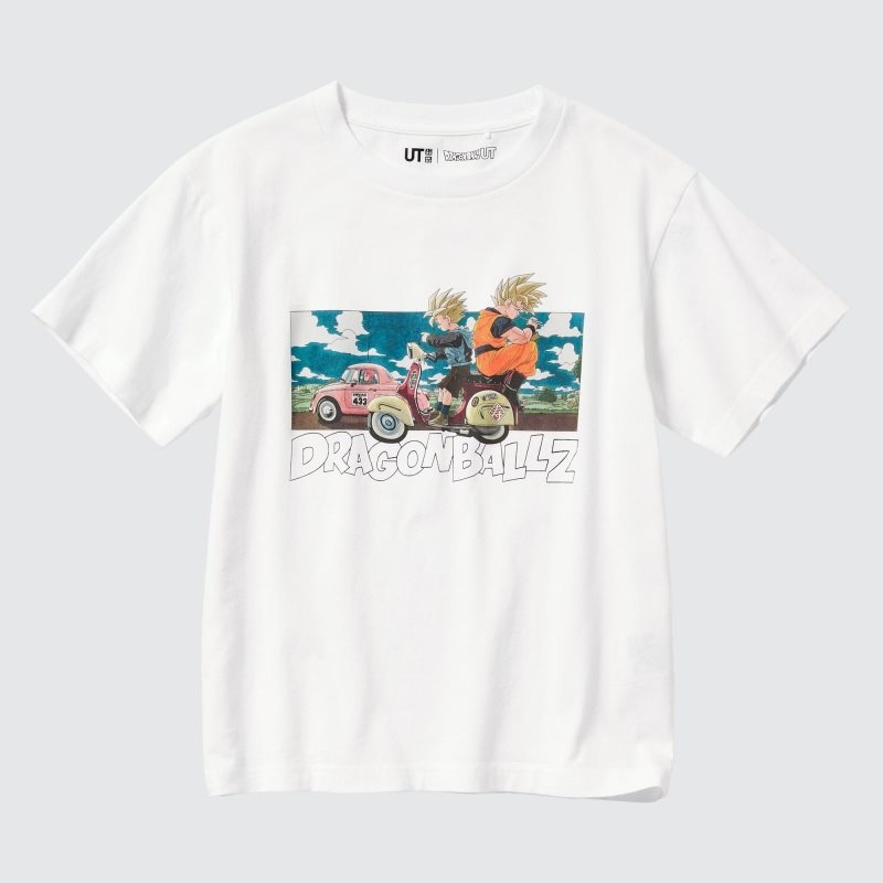 White Kids Uniqlo Dragon Ball Ut (Short-sleeve Graphic) T Shirts | USA BXJPC-0973