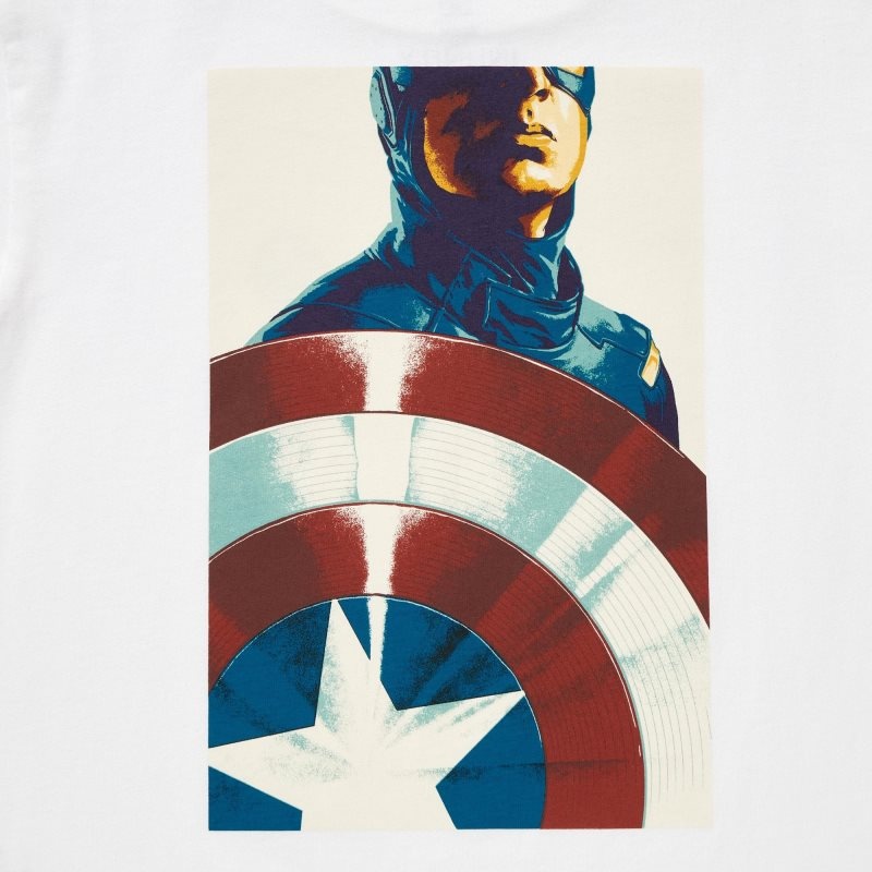 White Kids Uniqlo Marvel Art Collection By Mondo Ut (Short Sleeve Graphic) T Shirts | USA VXYAB-8670