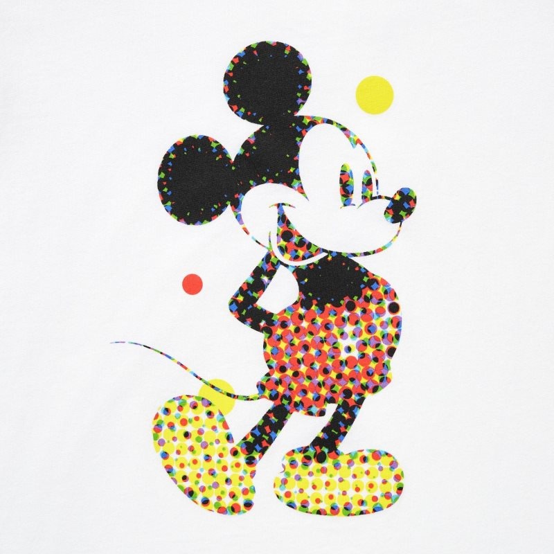 White Kids Uniqlo Mickey Stands Ut (Short Sleeve Graphic) T Shirts | USA FNODV-7261