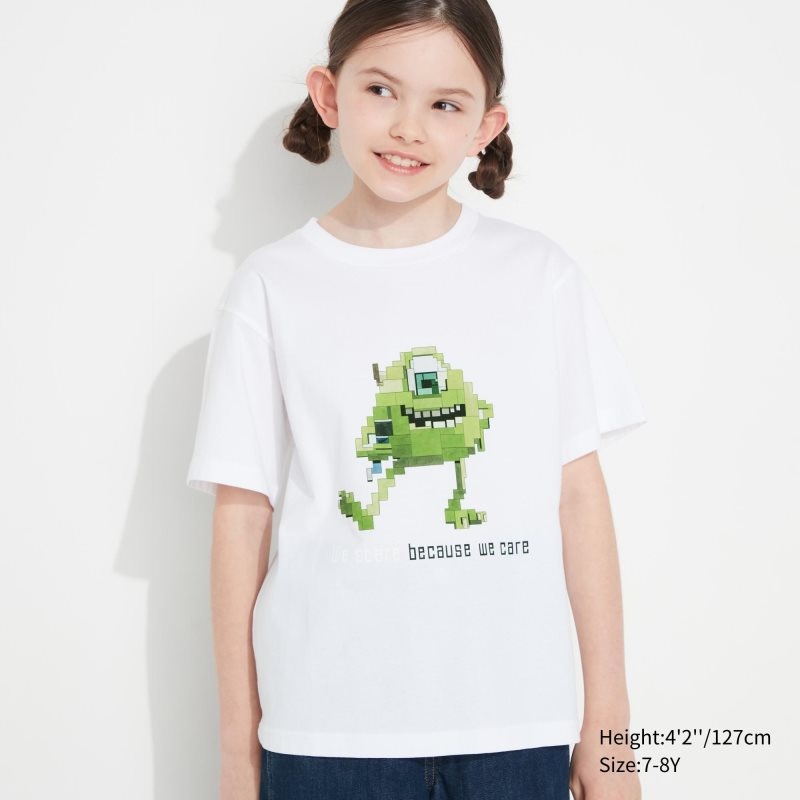 White Kids Uniqlo Pixar Art Ut (Short-sleeve Graphic) (Adam Lister) T Shirts | USA EPIJD-1724