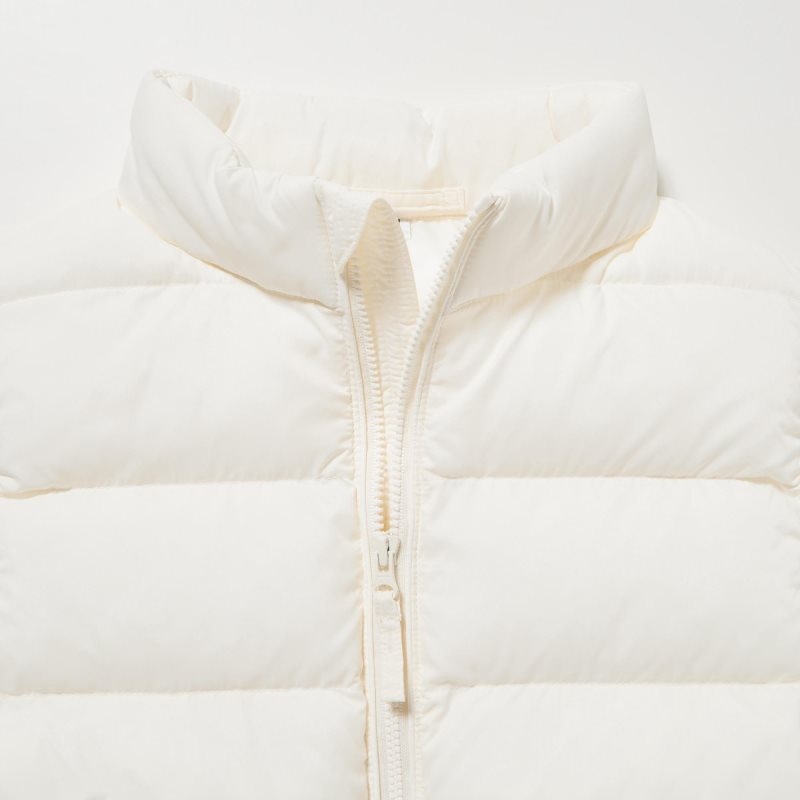 White Kids Uniqlo Pufftech Washable (Warm Padded) Vest | USA YJANT-4162