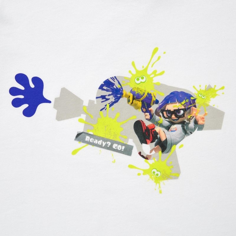 White Kids Uniqlo Splatoon 3 Ut (Short-sleeve Graphic) T Shirts | USA PNHRL-4907