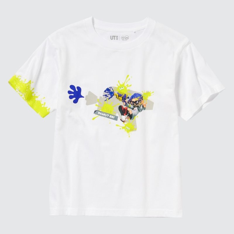 White Kids Uniqlo Splatoon 3 Ut (Short-sleeve Graphic) T Shirts | USA PNHRL-4907