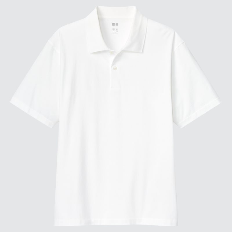 White Men Uniqlo Airism Polo Shirts | USA QBNXL-1978