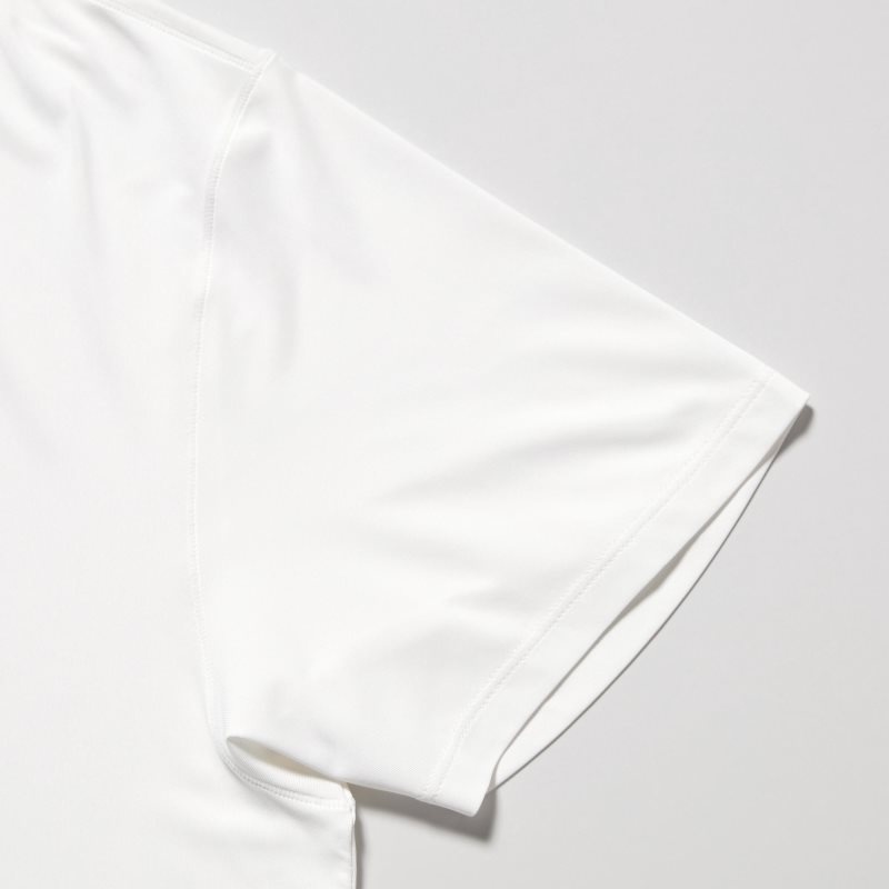 White Men Uniqlo Airism V-neck Short-sleeve T Shirts | USA WKOTB-4156