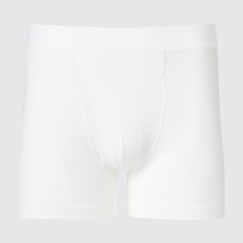 White Men Uniqlo Cotton Boxer Briefs | USA PBQEM-3512