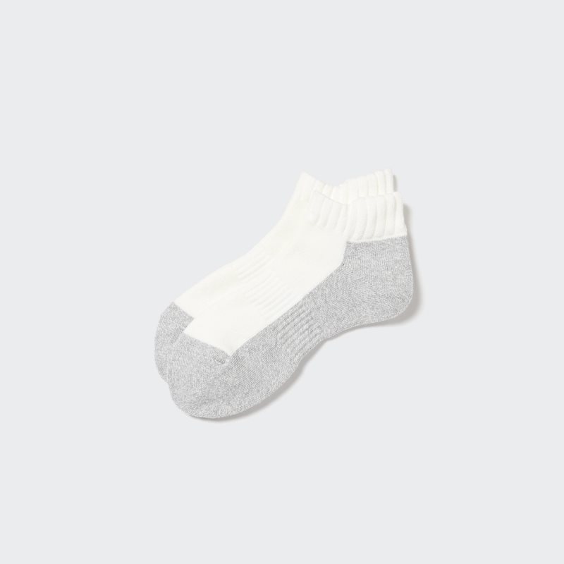 White Men Uniqlo Heattech Short Socks | USA VMZUT-8765