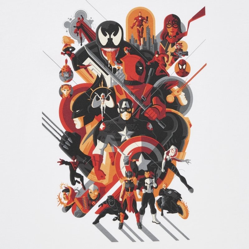 White Men Uniqlo Marvel Art Collection By Mondo Ut (Short Sleeve Graphic) T Shirts | USA FLGIS-9718