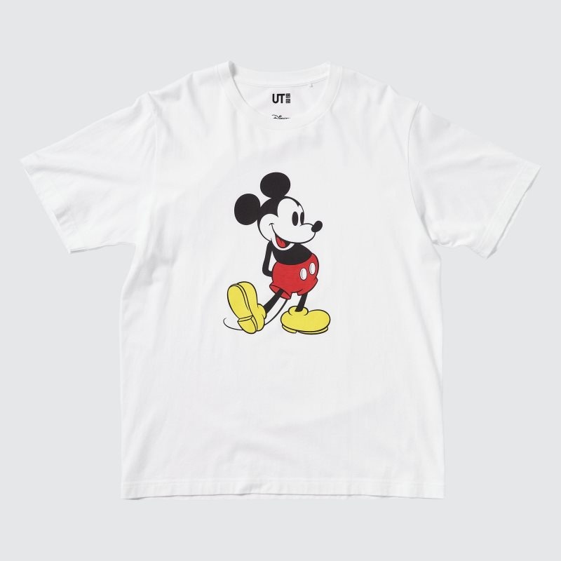 White Men Uniqlo Mickey Stands Ut (Short-sleeve Graphic) T Shirts | USA MNCTW-2961