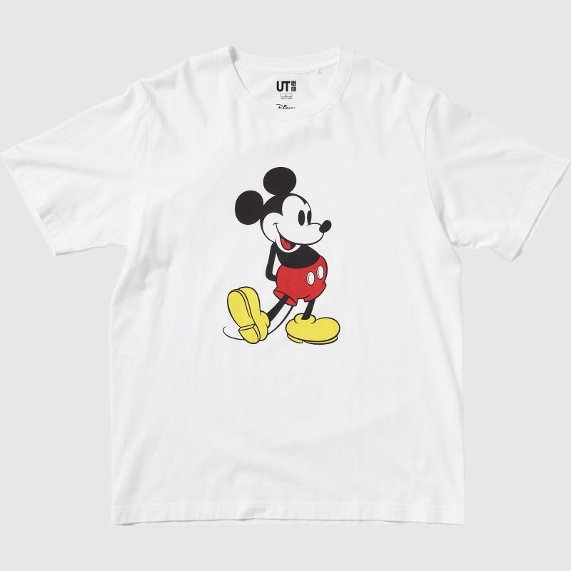 White Men Uniqlo Mickey Stands Ut (Short-sleeve Graphic) T Shirts | USA MNCTW-2961