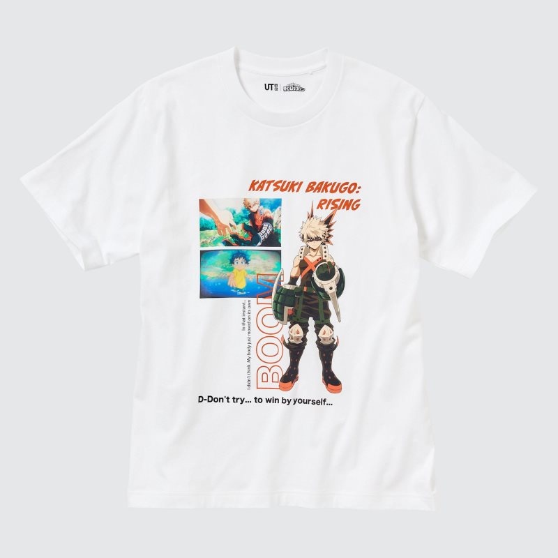 White Men Uniqlo My Hero Academia Ut (Short-sleeve Graphic) T Shirts | USA IEJZF-7354