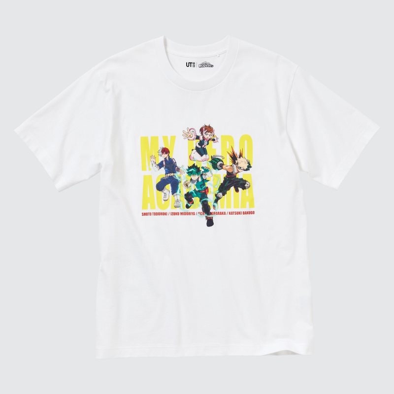 White Men Uniqlo My Hero Academia Ut (Short-sleeve Graphic) T Shirts | USA ZXQAO-3728